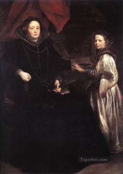 Retrato de Porzia Imperiale y su hija, el pintor de la corte barroca Anthony van Dyck Pinturas al óleo